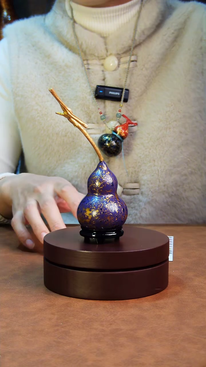 【闪购商品】218直播一物一图大漆酒葫芦送底座送挂绳