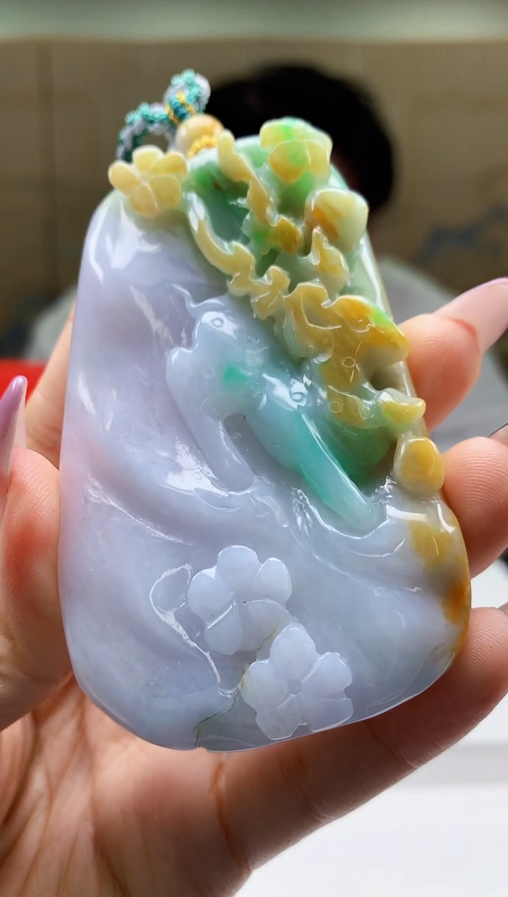 【闪购商品】定制翡翠未镶嵌5060ty-毛货挂件334