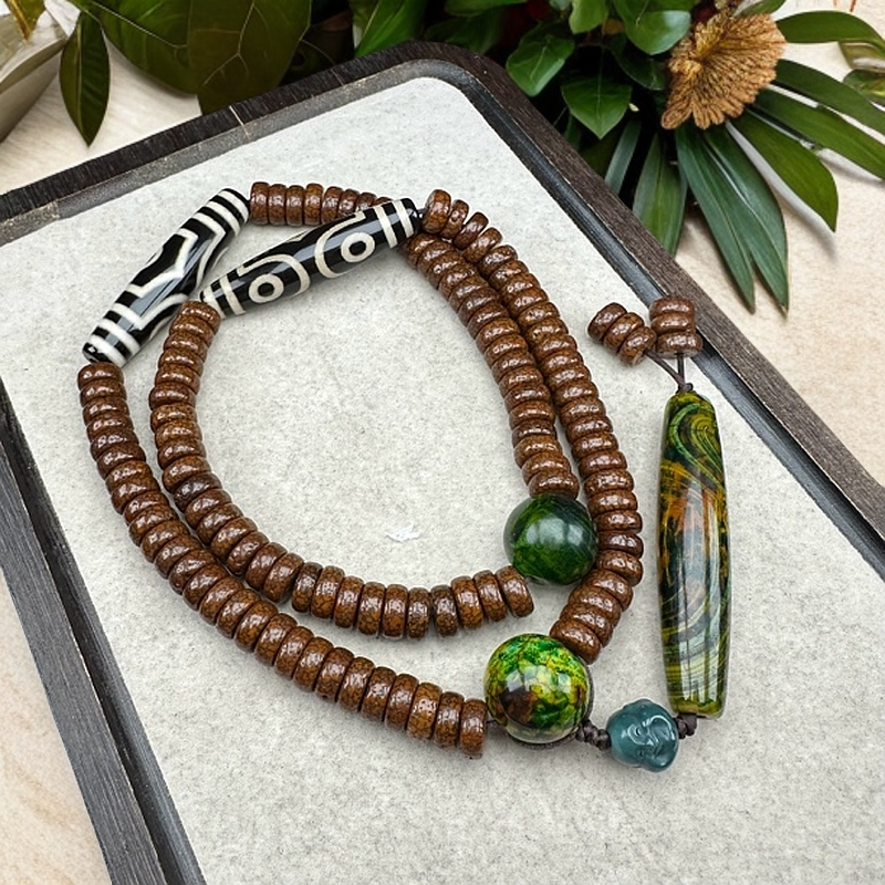 开片星月菩提算盘珠108脖胯念珠