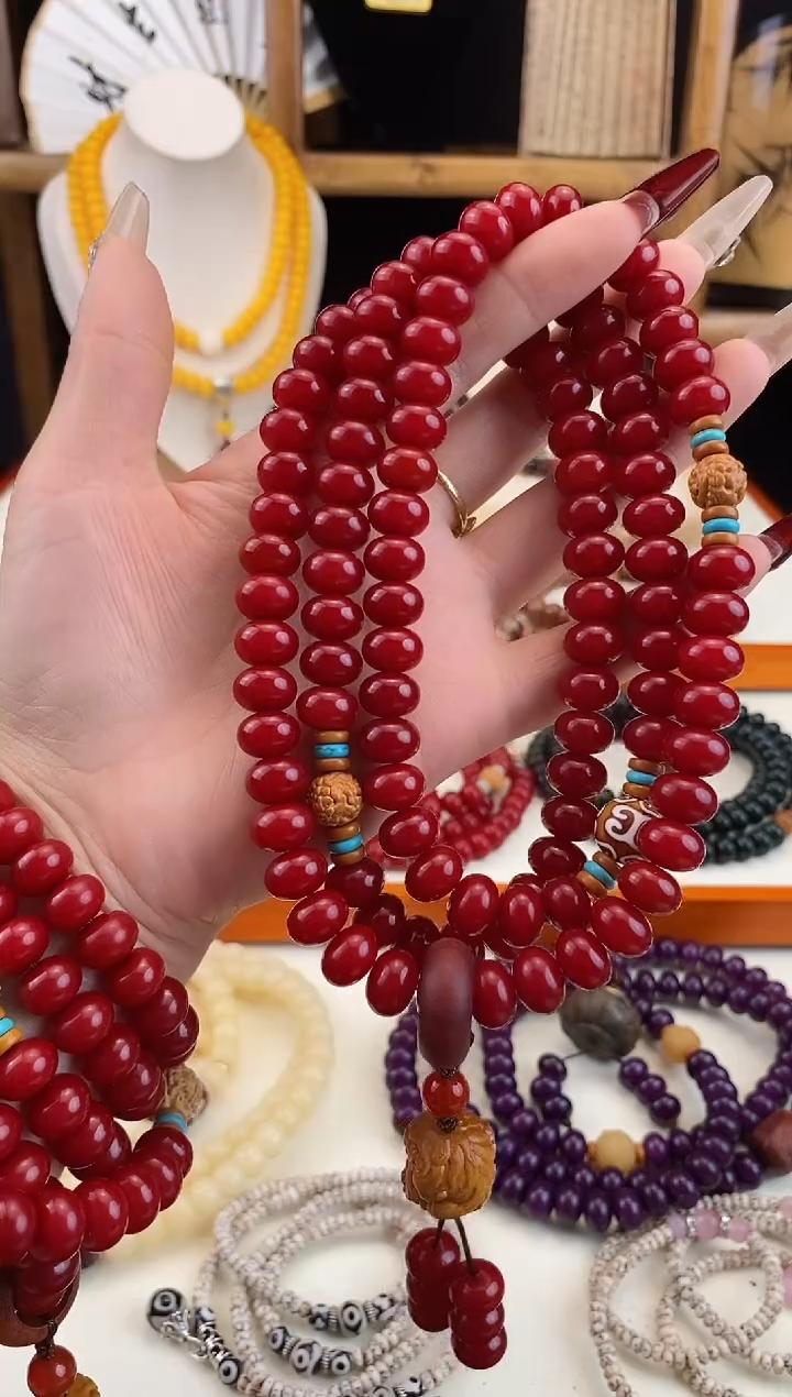 【闪购商品】菩提根/象牙果手串红色108