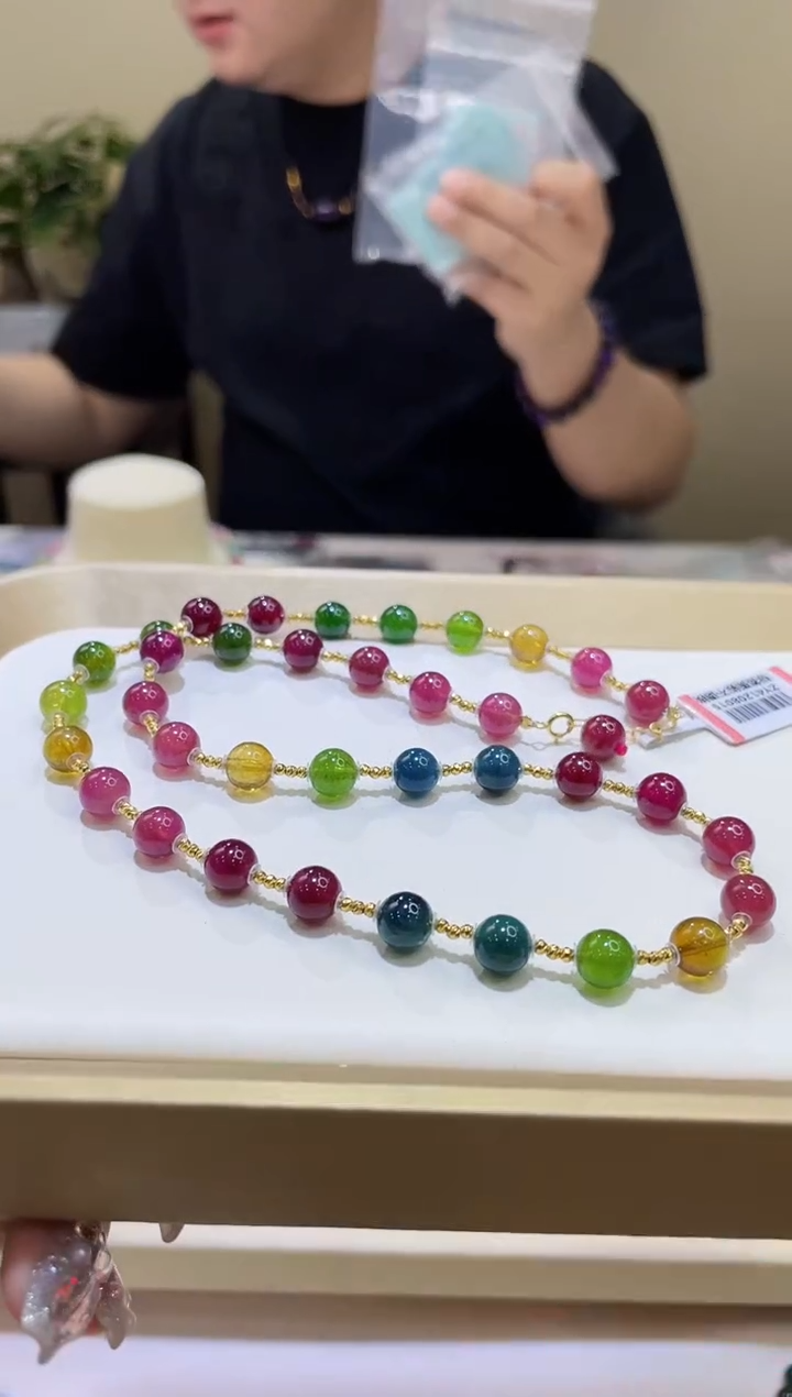 手链18K金镶嵌碧玺@@ZY41208015