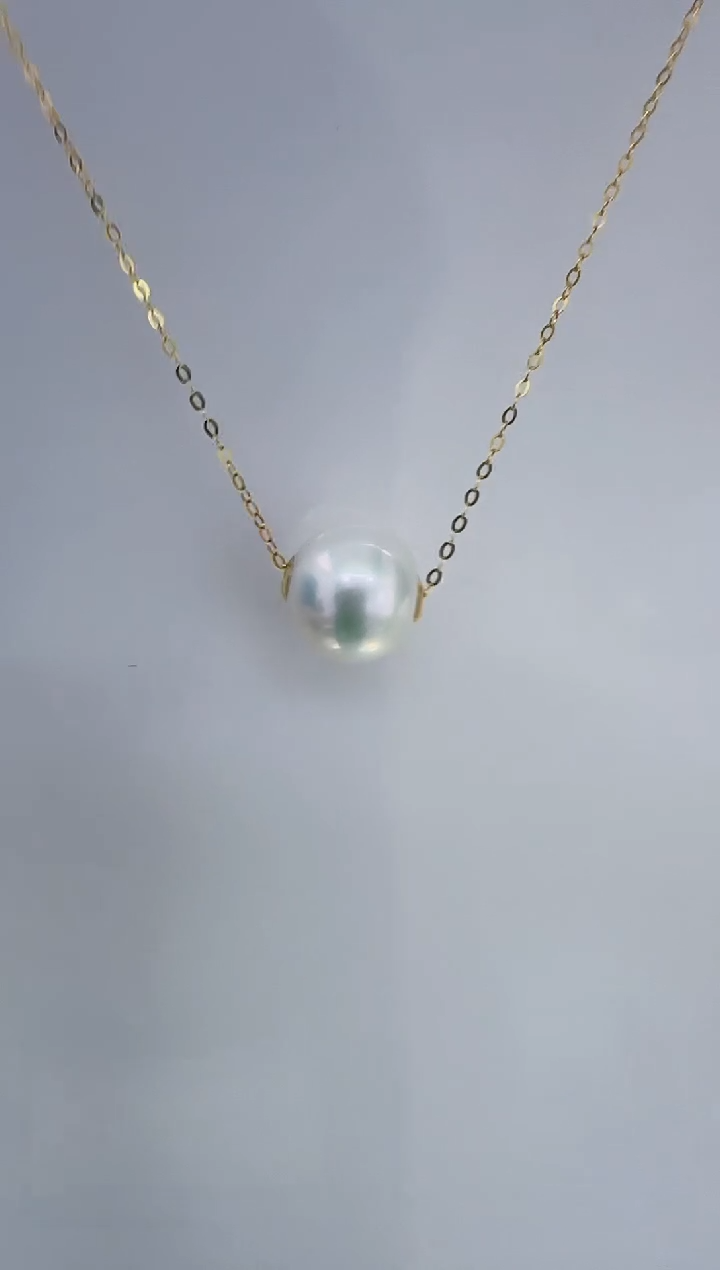 18K金镶嵌淡水珍珠DA珍珠路路通11 b299