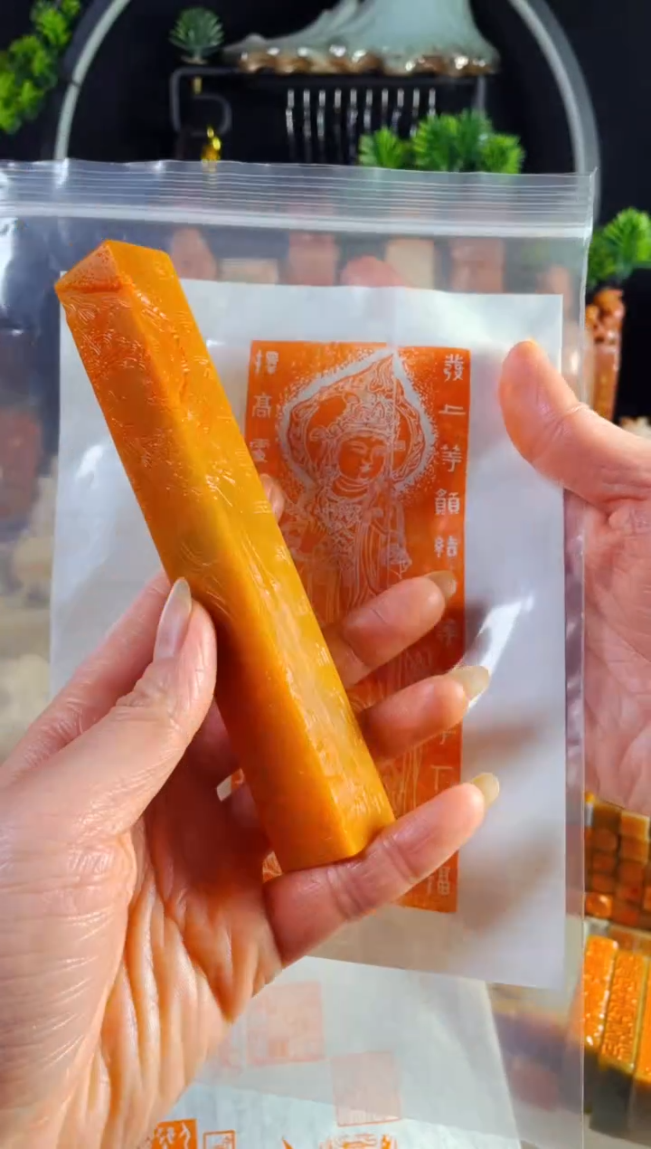 老挝石印石记**零手工篆刻《三面佛造像》