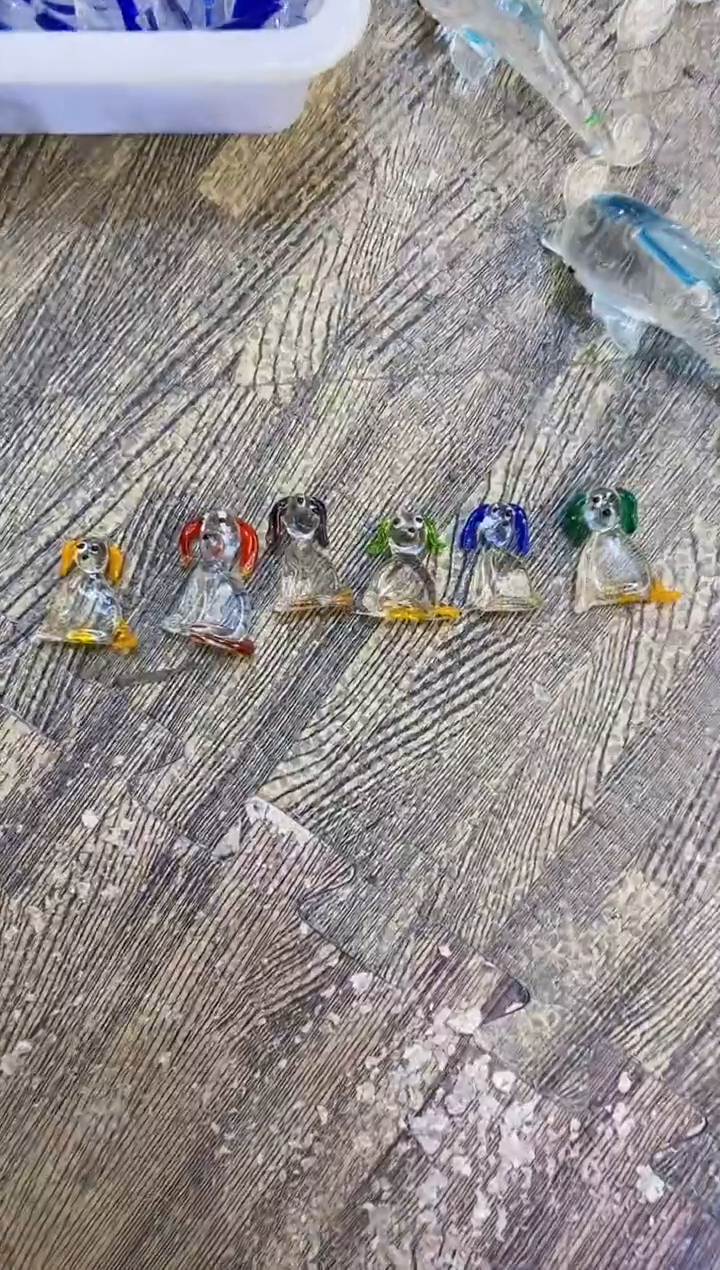 【闪购商品】琉璃手工艺品两只小狗耳朵颜色随机发（默认微瑕不退换）