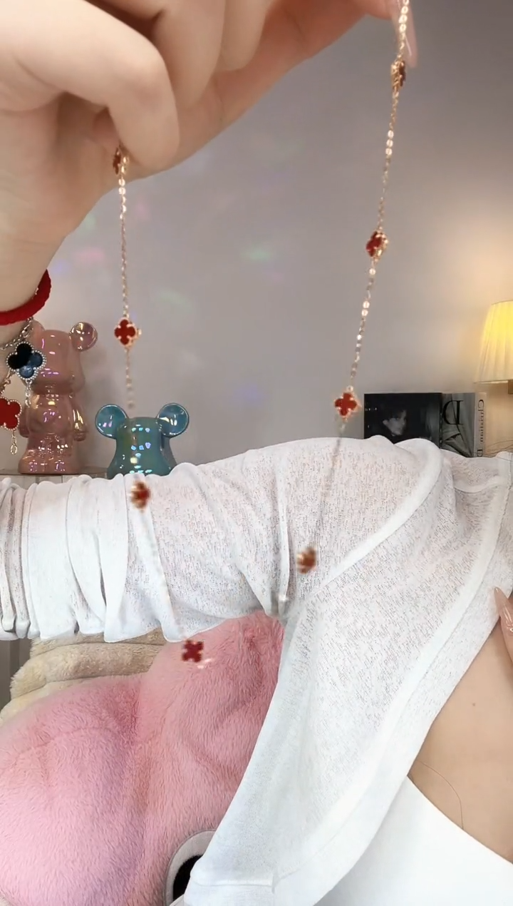 【闪购商品】玛瑙/玉髓颈饰18K金镶嵌18K红项链