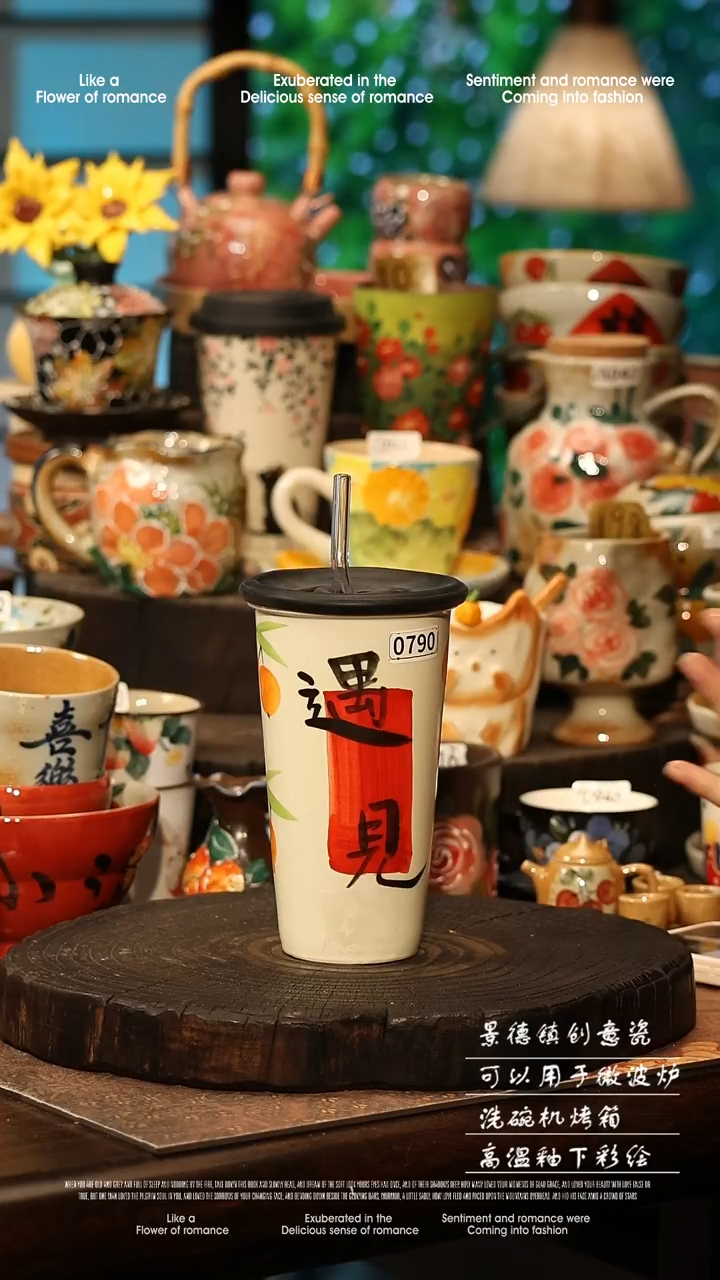 陶瓷景德镇高温釉下彩手工手绘款式@A0790@