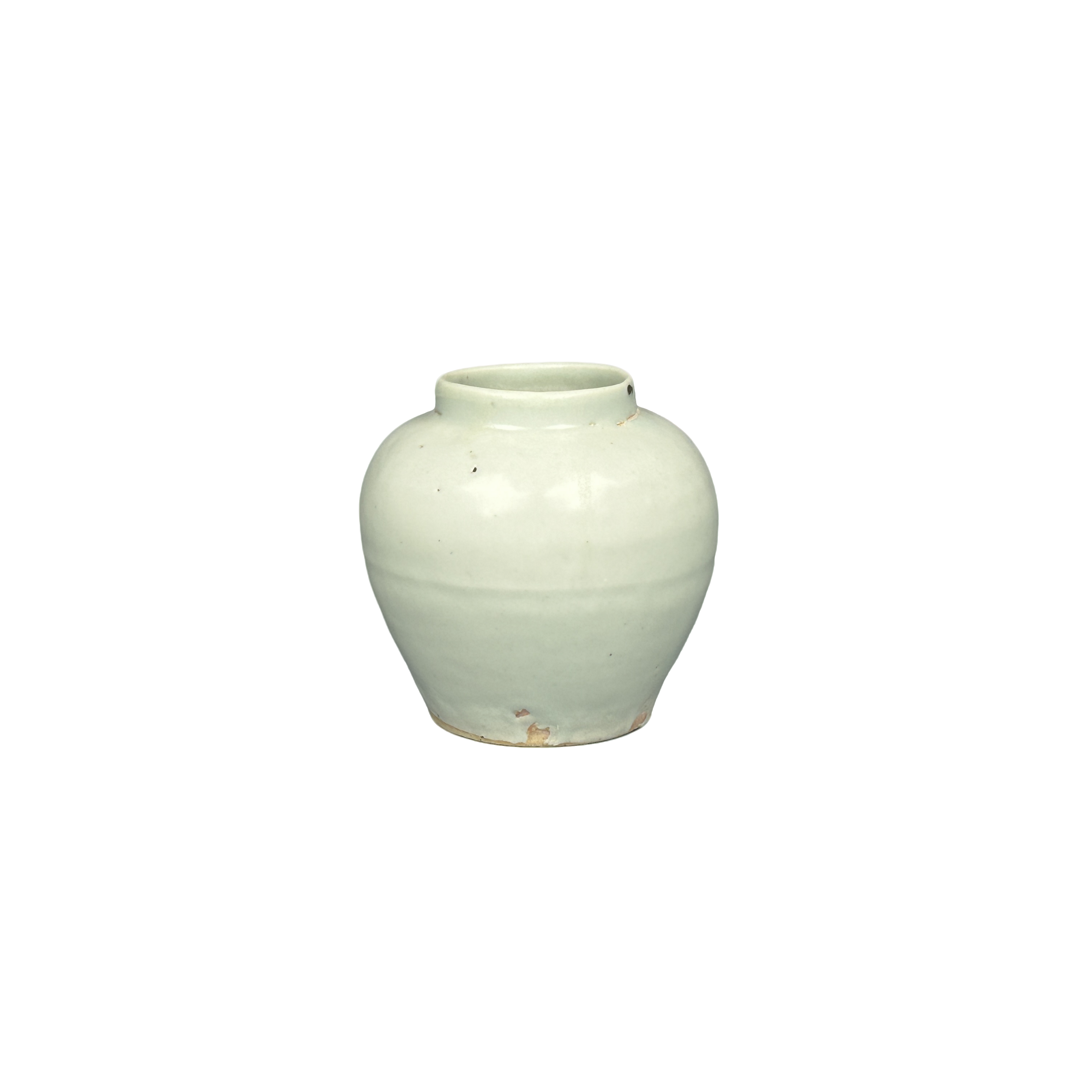 ［022031200］明代 甜白釉罐（瓷器三）