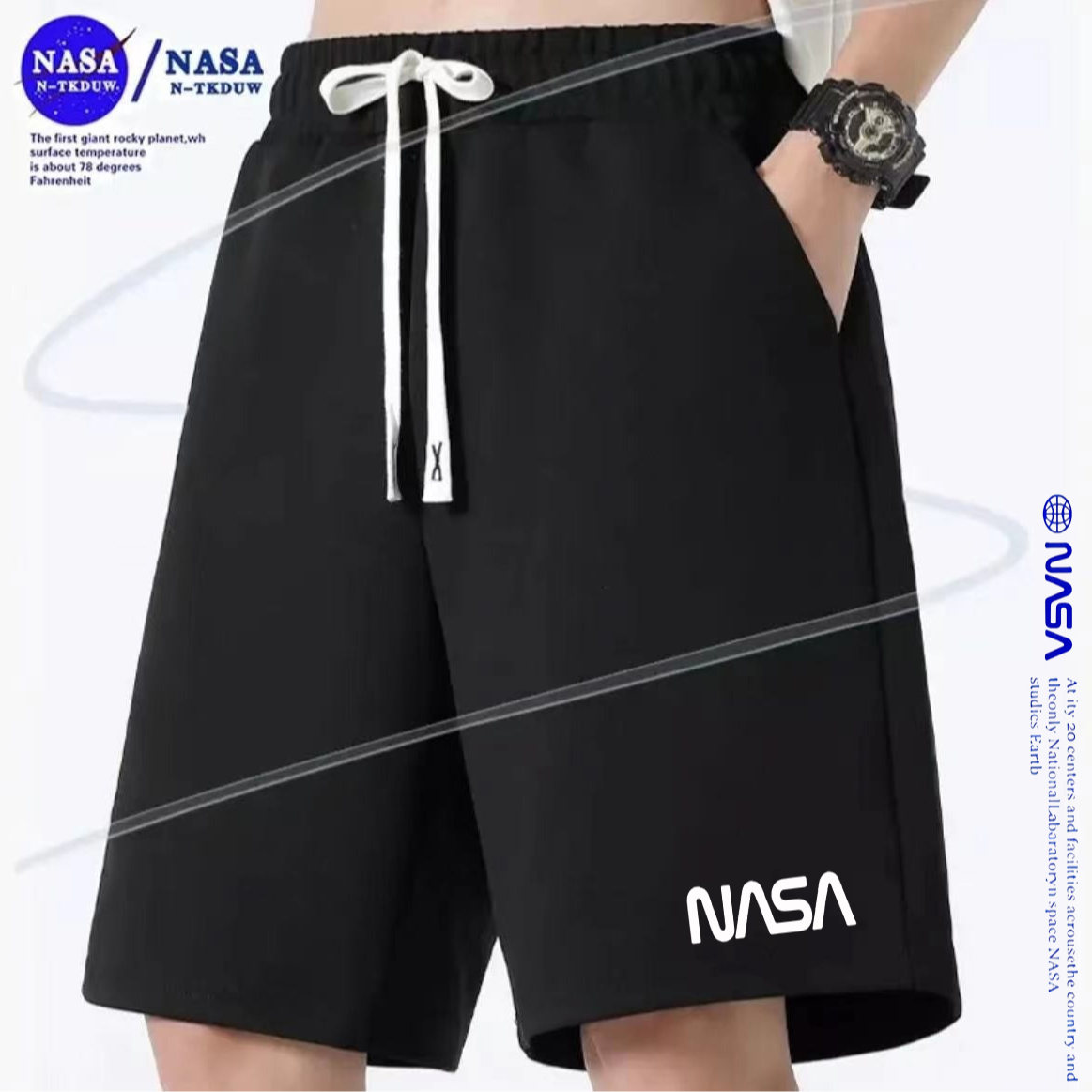 NASA联名夏季短裤时尚男女同款A-012