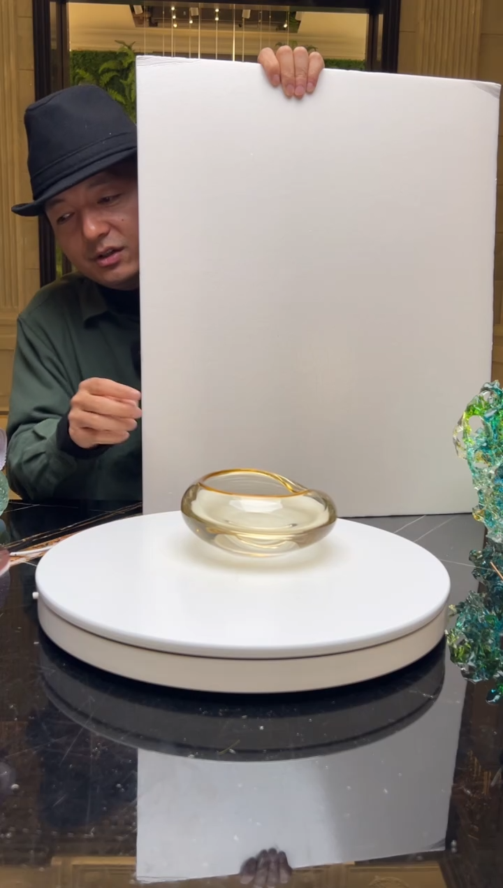 【闪购商品】摆件AJ01006茶金色小烟灰缸