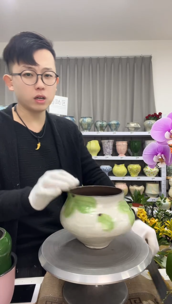 12.25陶瓷花盆直播链接高.    15  口15