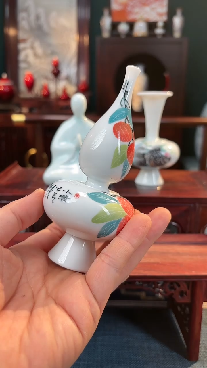 【闪购商品】摆件釉下五彩纯手工手绘原创瓷器