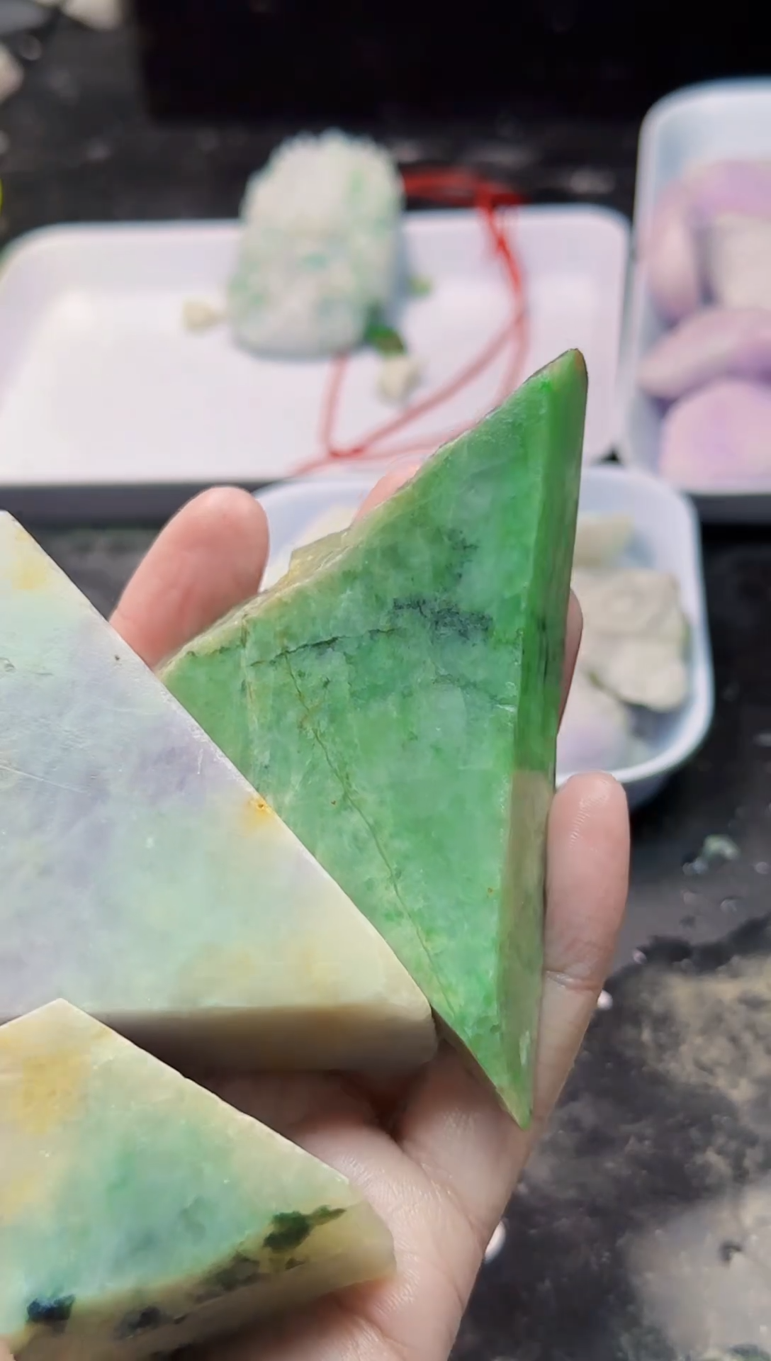 配石翡翠阿*257天然A货翡翠