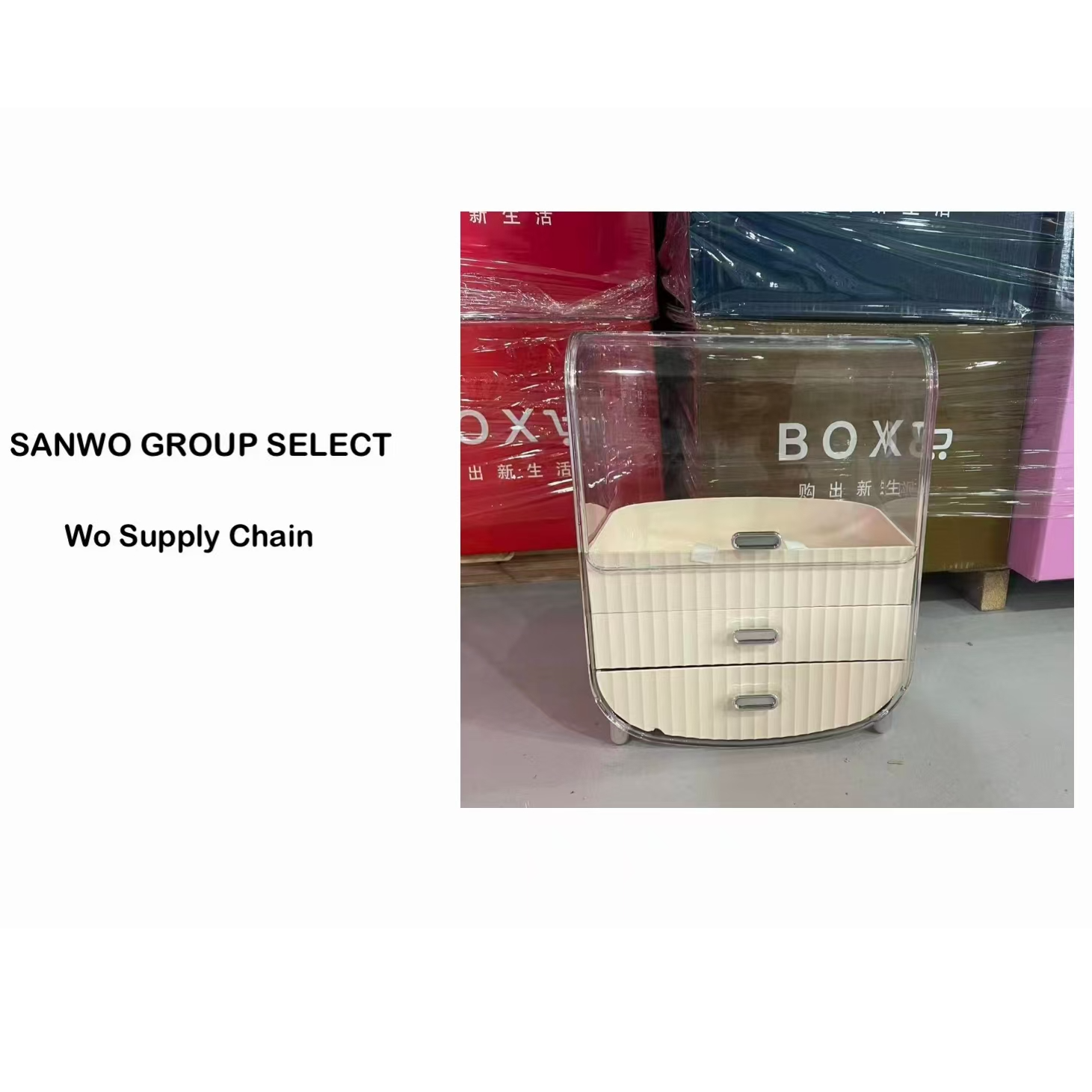 轻奢化妆品收纳盒大容防尘透明桌面梳妆台护肤口红置物架整理箱