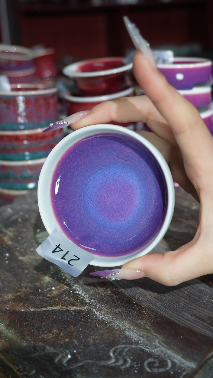 摆件陶精品窑变钧瓷茶器