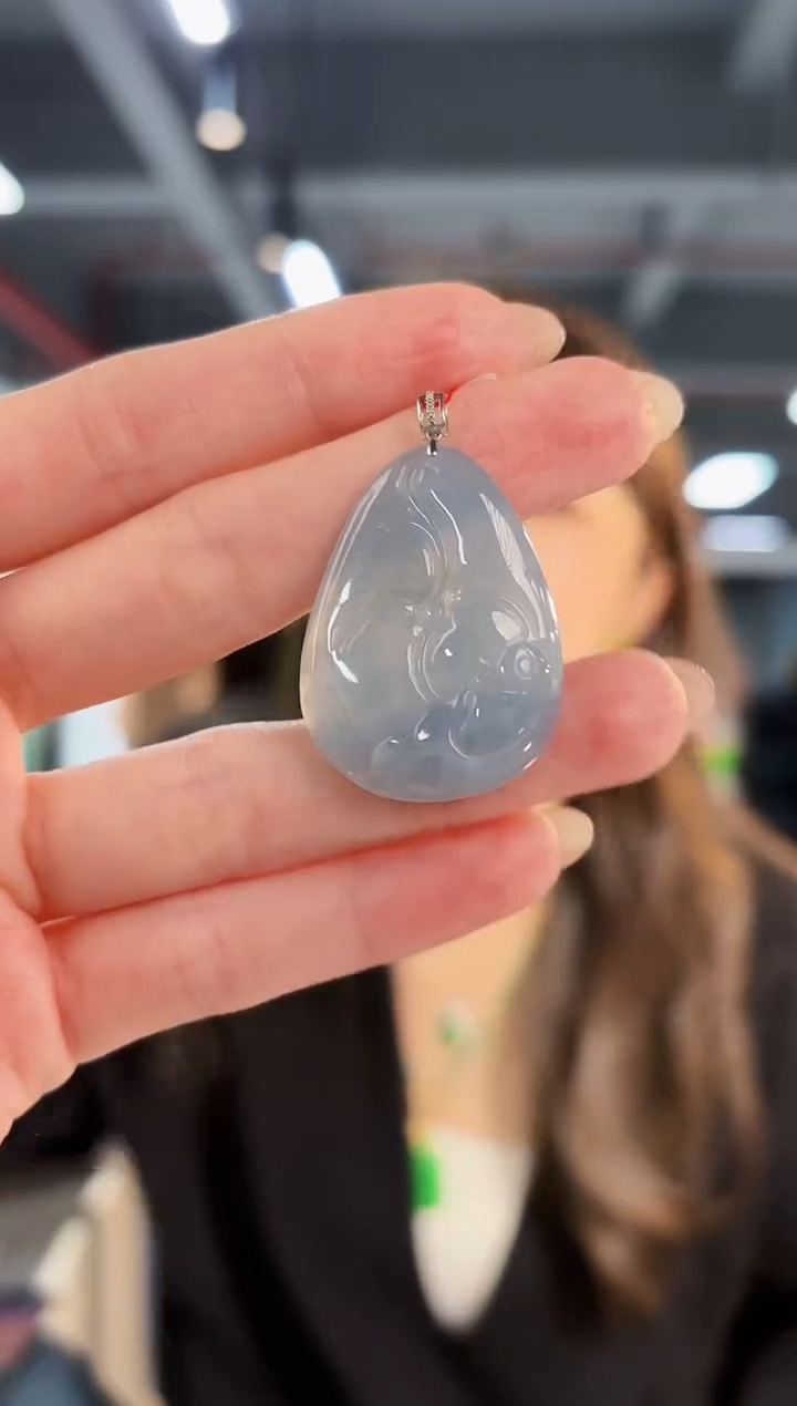 【闪购商品】翡翠颈饰18K金镶嵌缅料A货/支持复检/一件