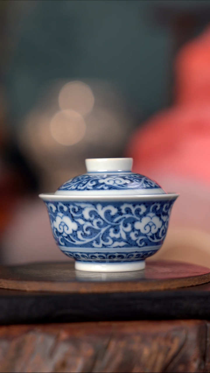 且斋慕明 小小盖碗