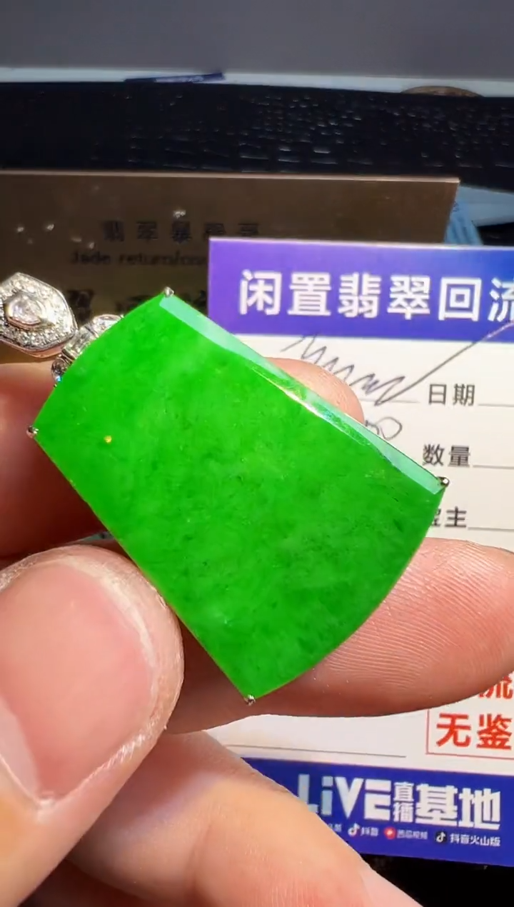 【闪购商品】翡翠颈饰18K金镶嵌翡翠回流