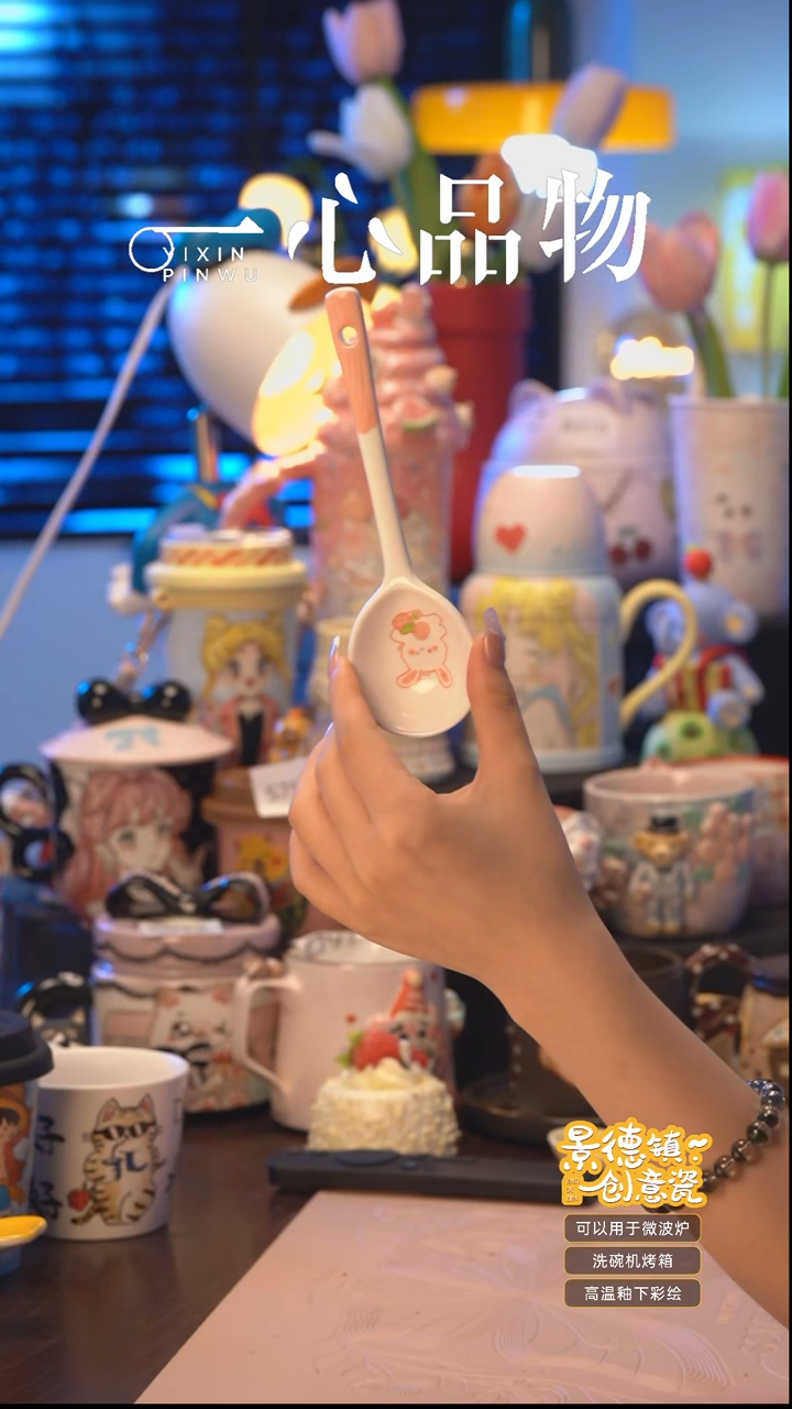 杯A355景德镇手工手绘杯子摆件