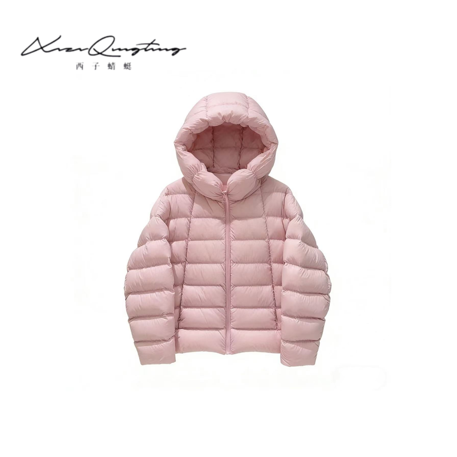 【QT专属】2025冬季新款纯色双面穿连帽花苞款鹅绒服XZ82055