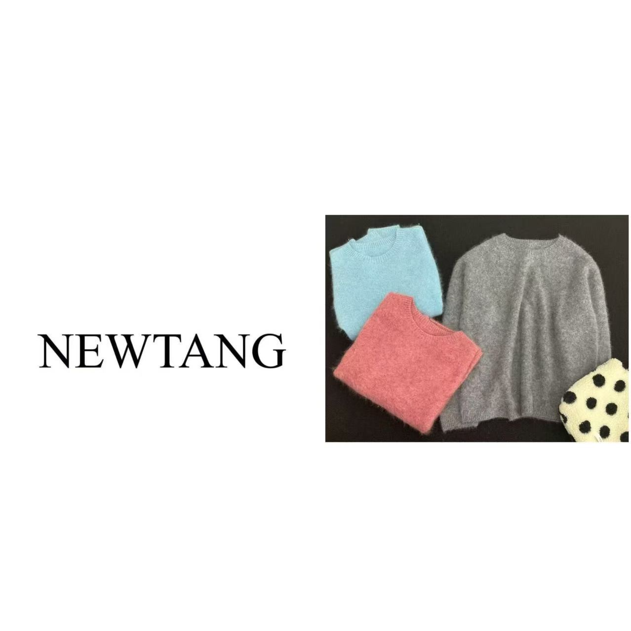 【云柔】1248 100%羊毛圆领毛衣女高级感长袖软糯针织上衣 