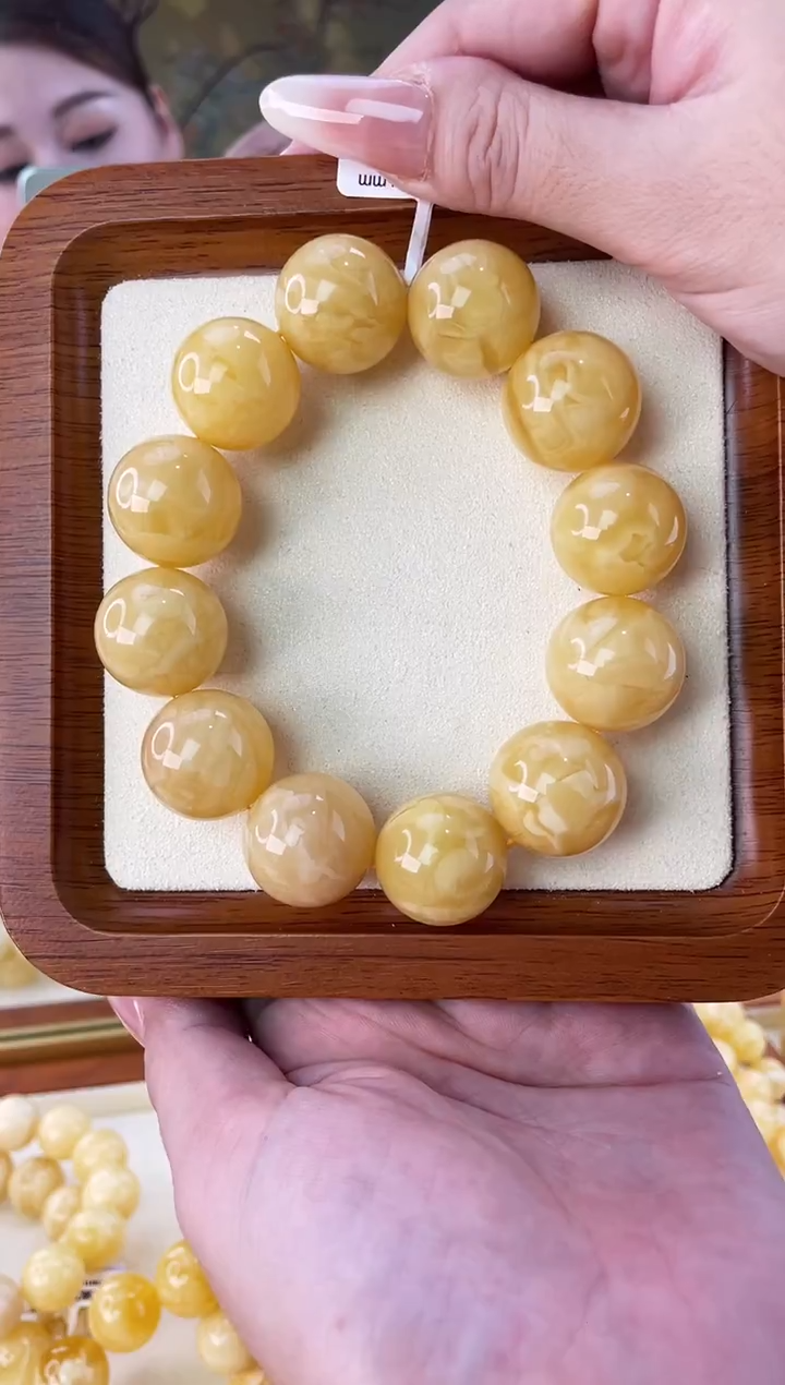 未镶嵌蜜蜡裸石手串