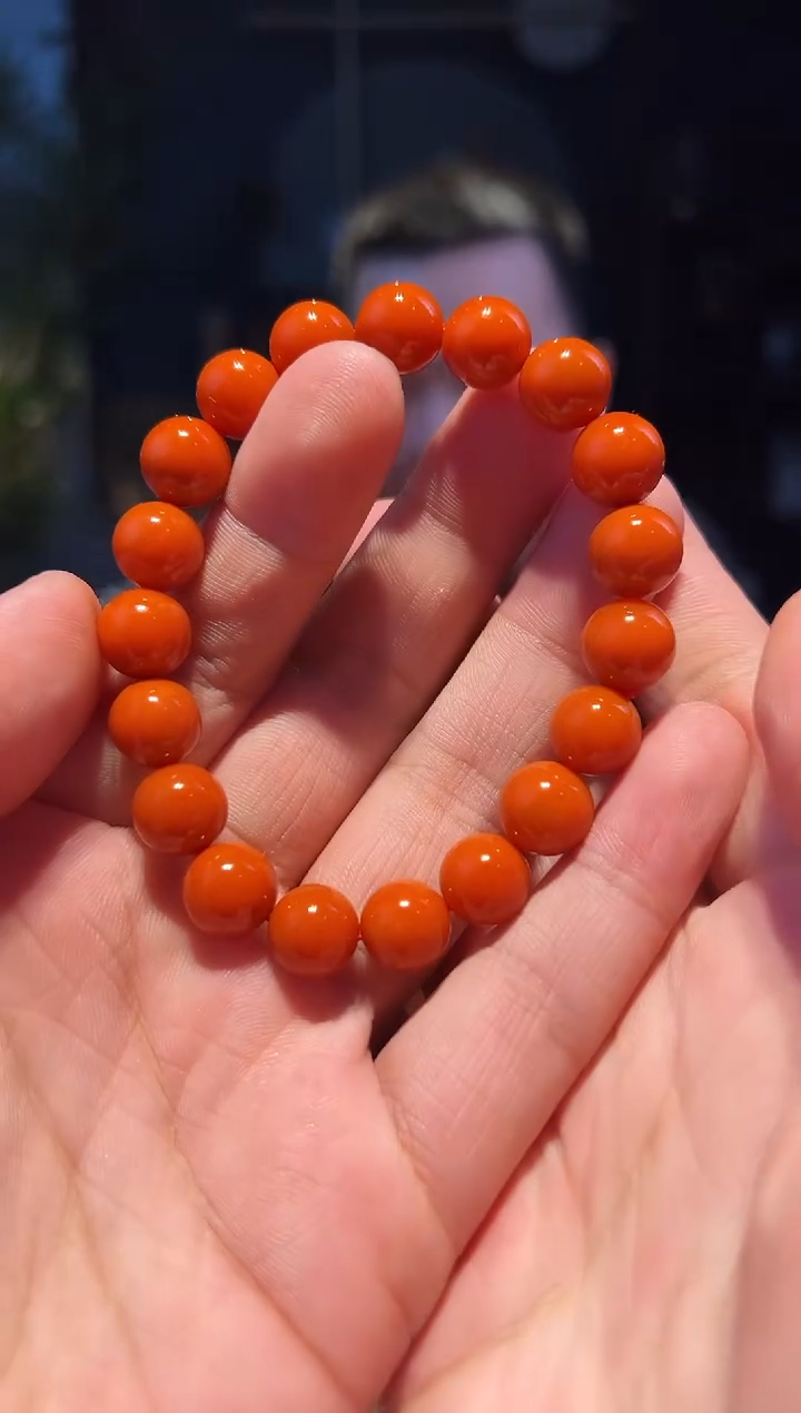 【闪购商品】南红玛瑙手串未镶嵌10+(柿1000)