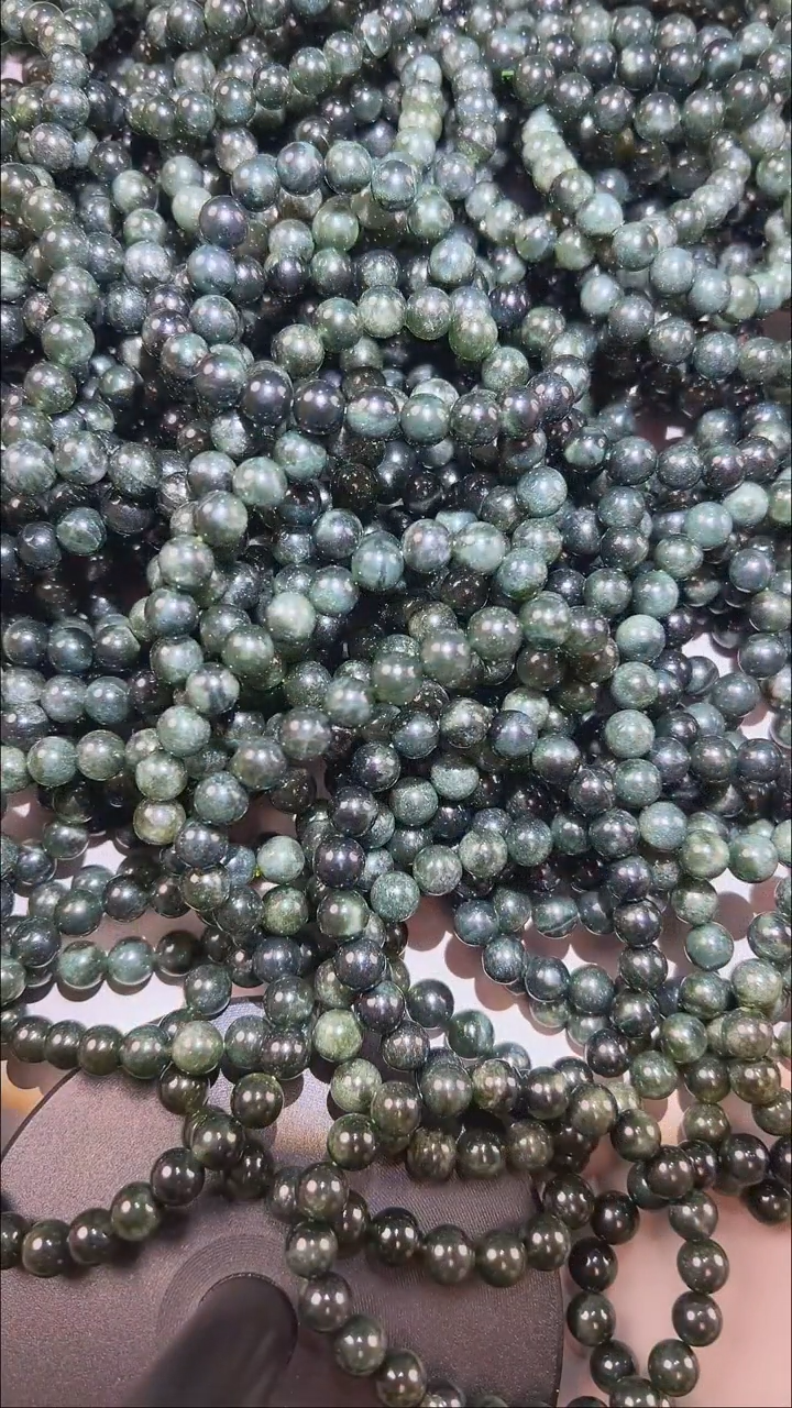素圈未镶嵌水晶满矿绿幽灵巴西料水晶手串手链多样性发一