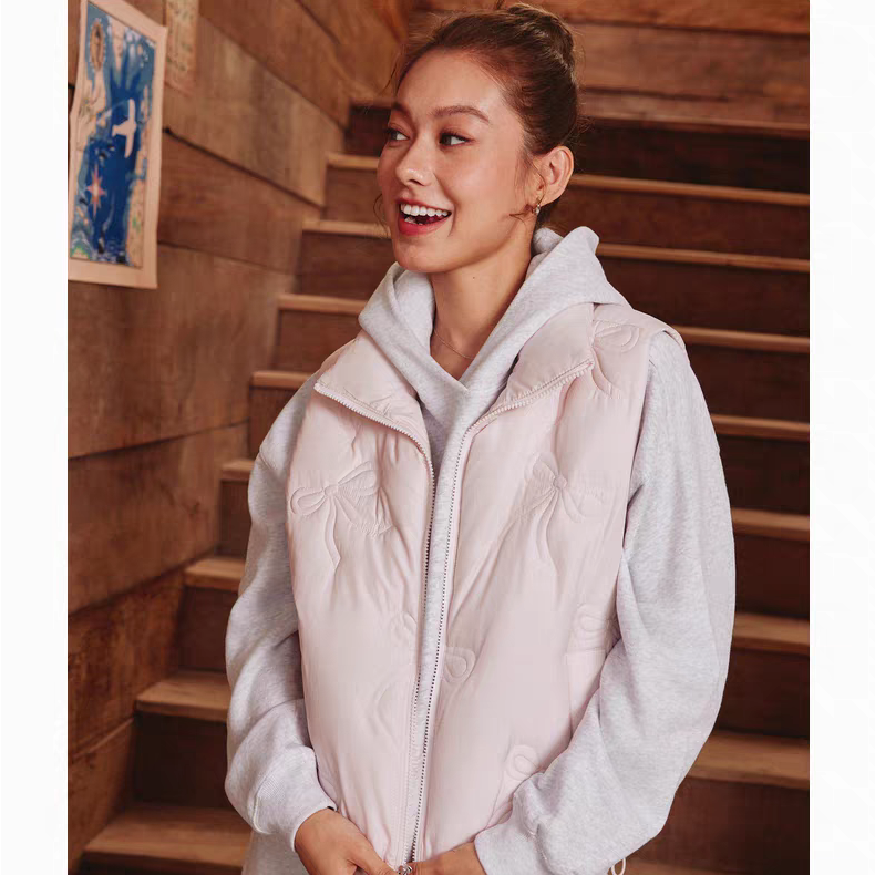 Hollister25秋绗缝拉链马甲外套女装344-5035