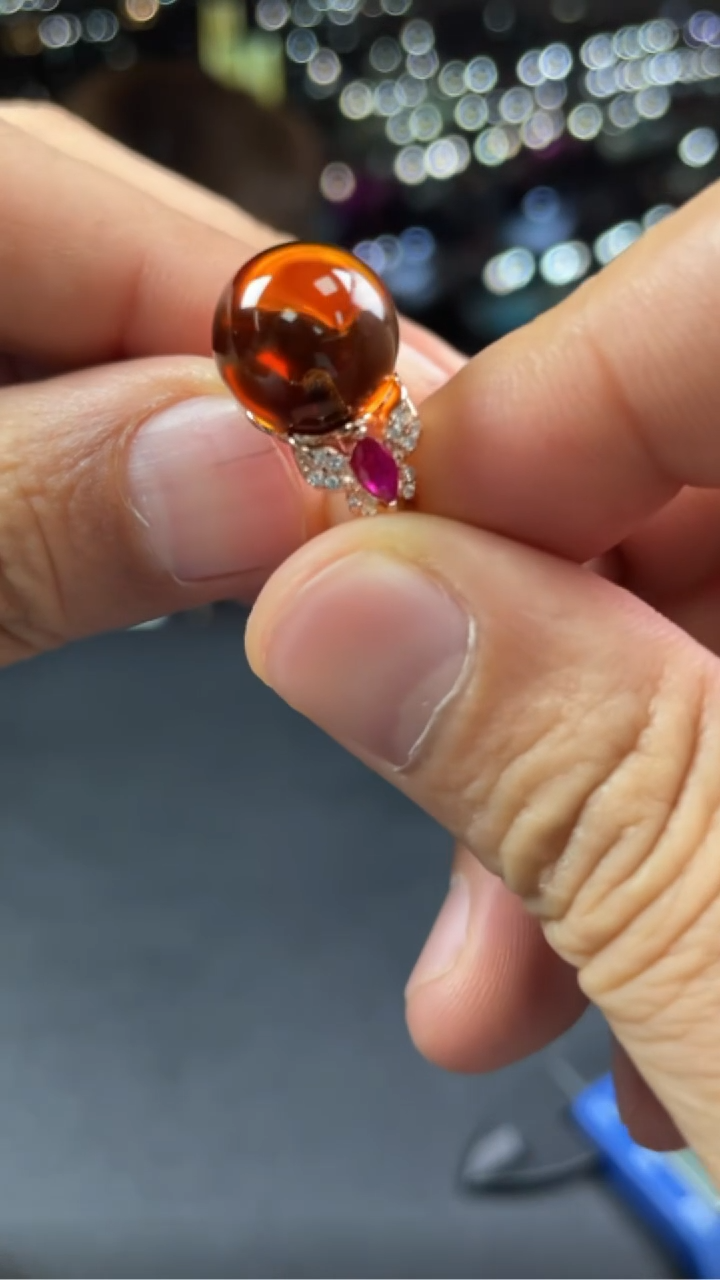 琥珀未镶嵌戒指-11798-E16-多样性发其一