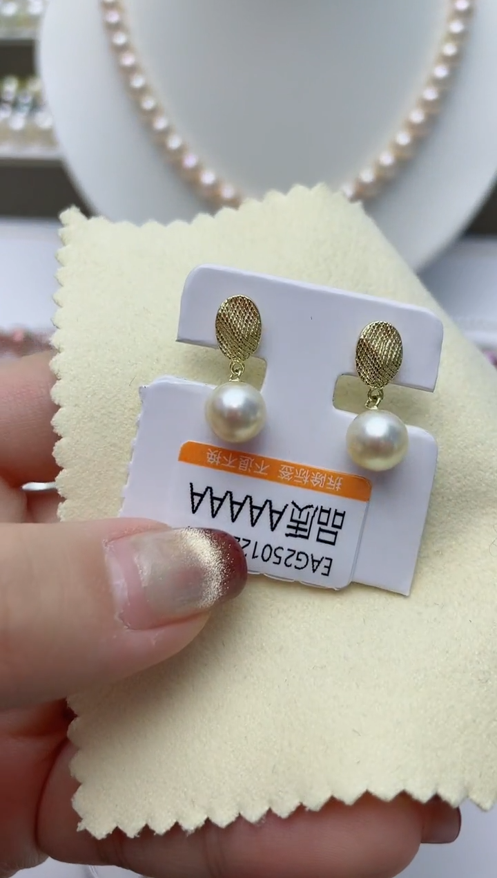 【闪购商品】海水珍珠耳饰银S925镶嵌W36