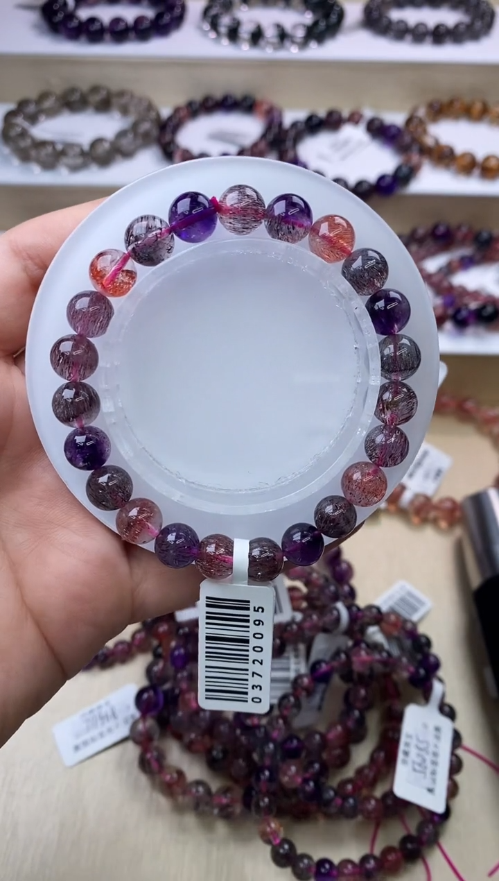 【闪购商品】水晶手链未镶嵌黑加仑超七单圈8m+