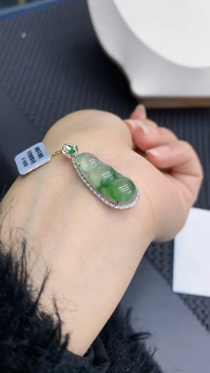 【闪购商品】翡翠颈饰18K金镶嵌            8