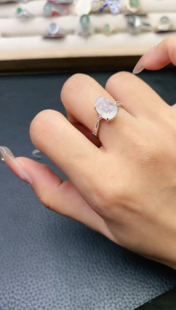 【闪购商品】翡翠戒指银S925镶嵌1111