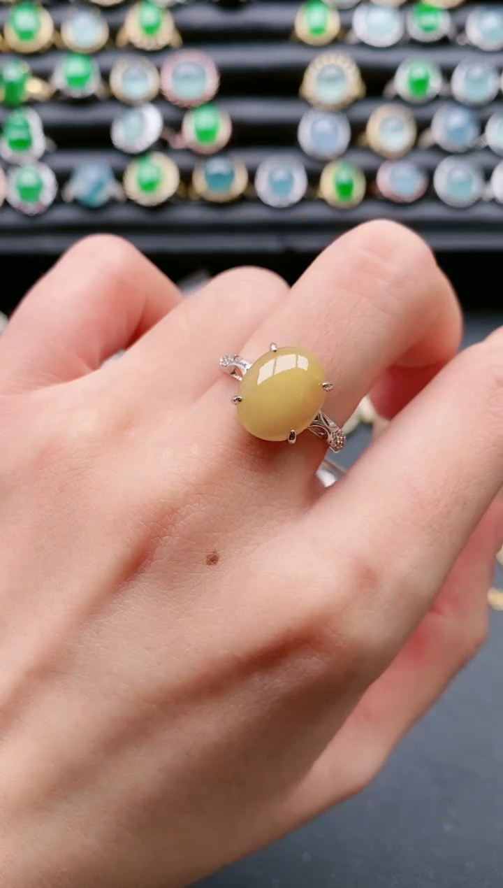 【闪购商品】翡翠戒指银S925镶嵌111111