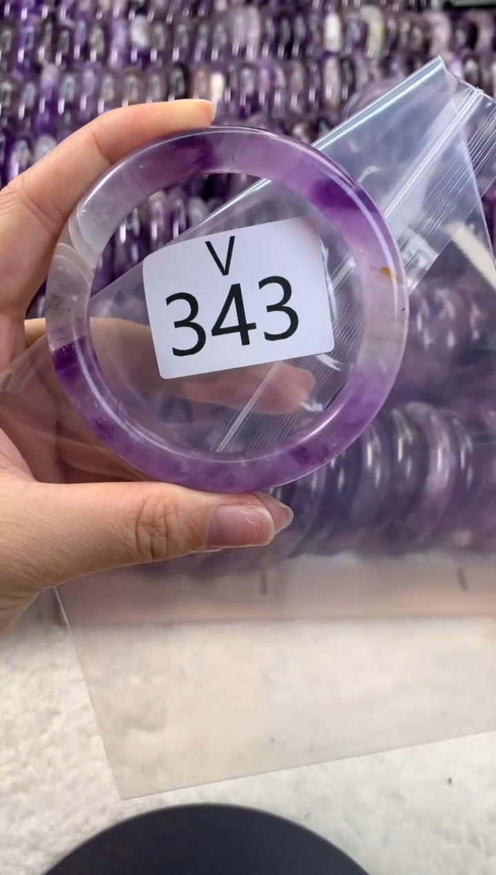 【闪购商品】水晶水晶手镯V未镶嵌343-59