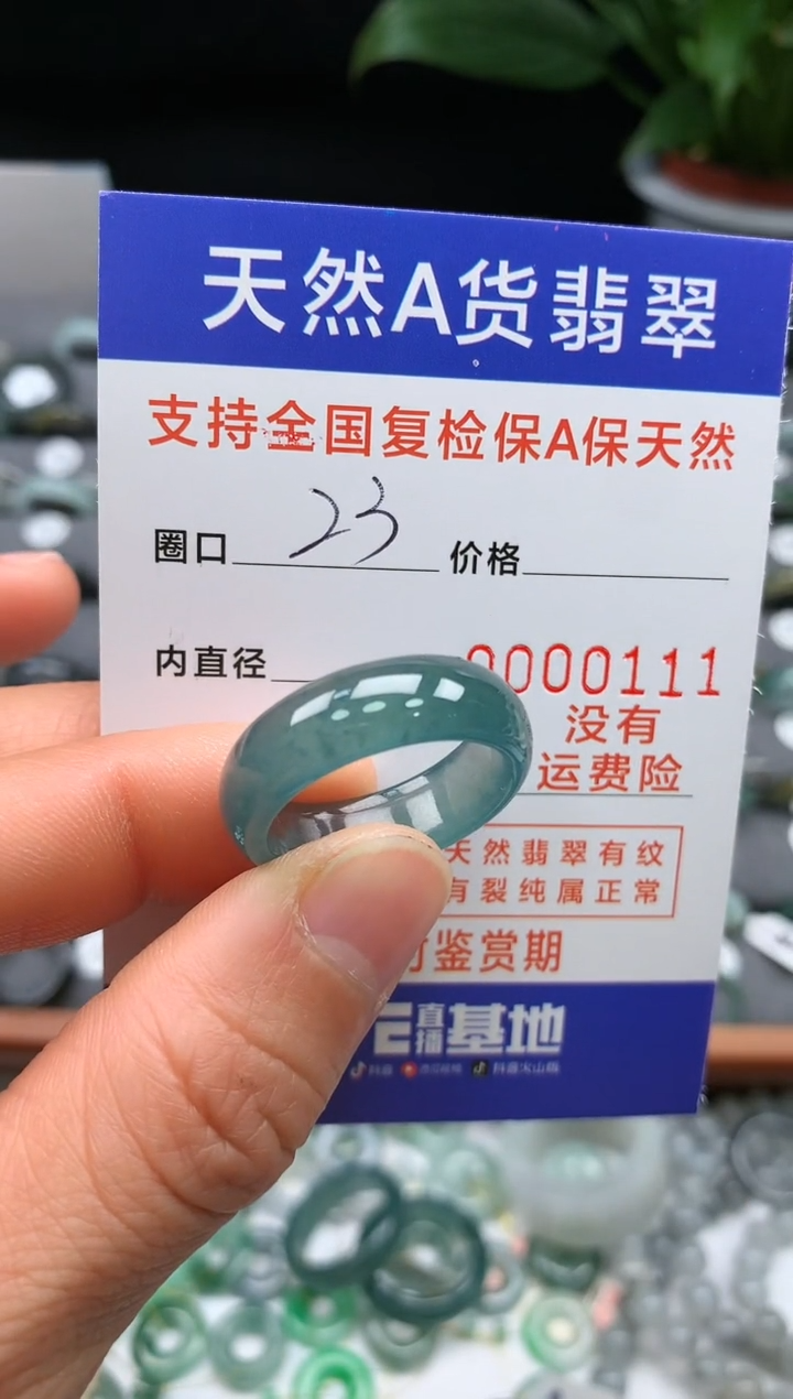 【闪购商品】翡翠戒指未镶嵌23号圈口0111