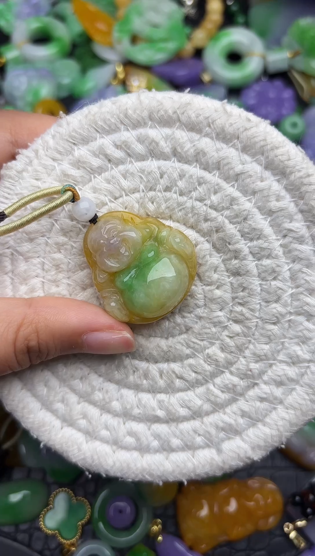 颈饰未镶嵌翡翠缅甸翡翠吊坠