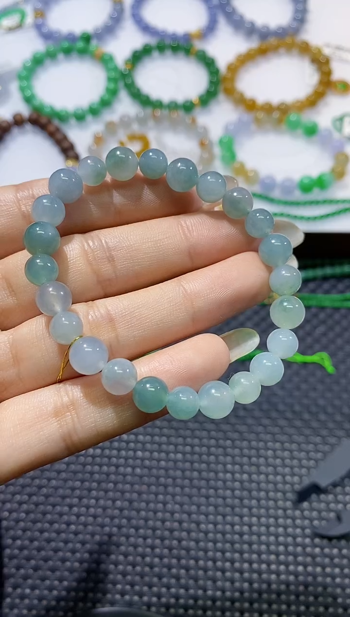 散珠翡翠卡7加手串 