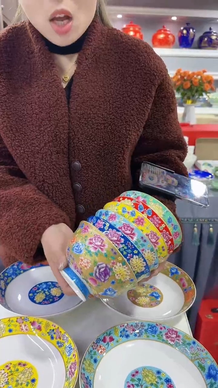 【闪购商品】瓷片  5英寸饭碗6个景德镇陶瓷【秦坊】 