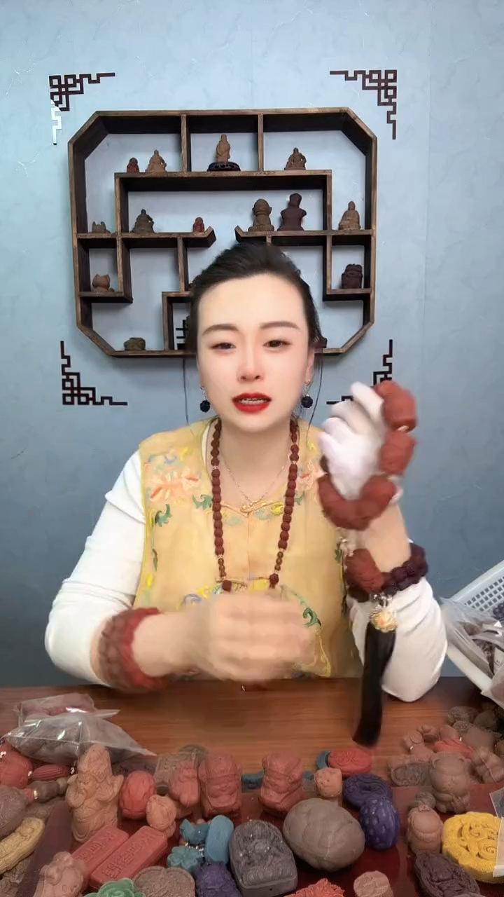 泥塑扫***莓大四合光珠散包（50）