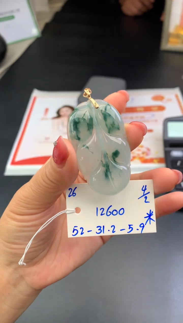 【闪购商品】翡翠吊坠(不含链)未镶嵌叶子