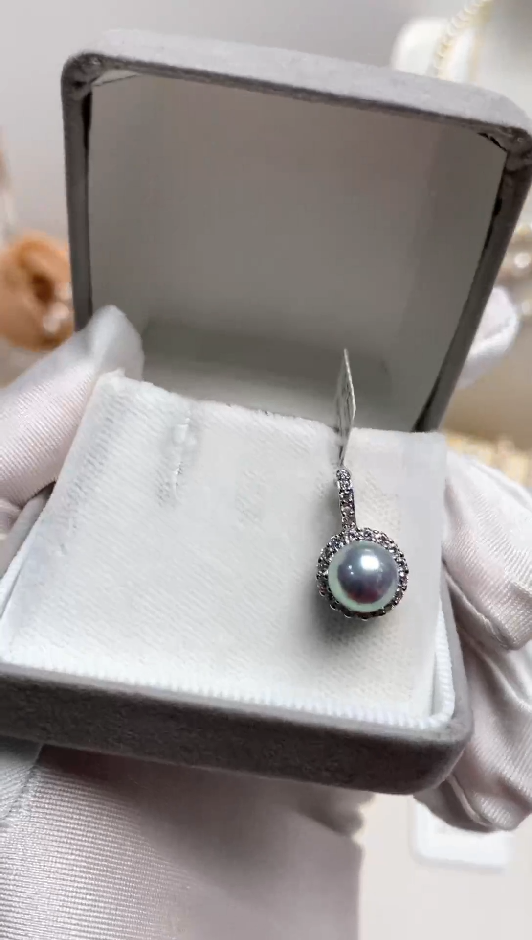 【闪购商品】海水珍珠吊坠(不含链)银S925镶嵌真多麻7.0-7.5吊坠