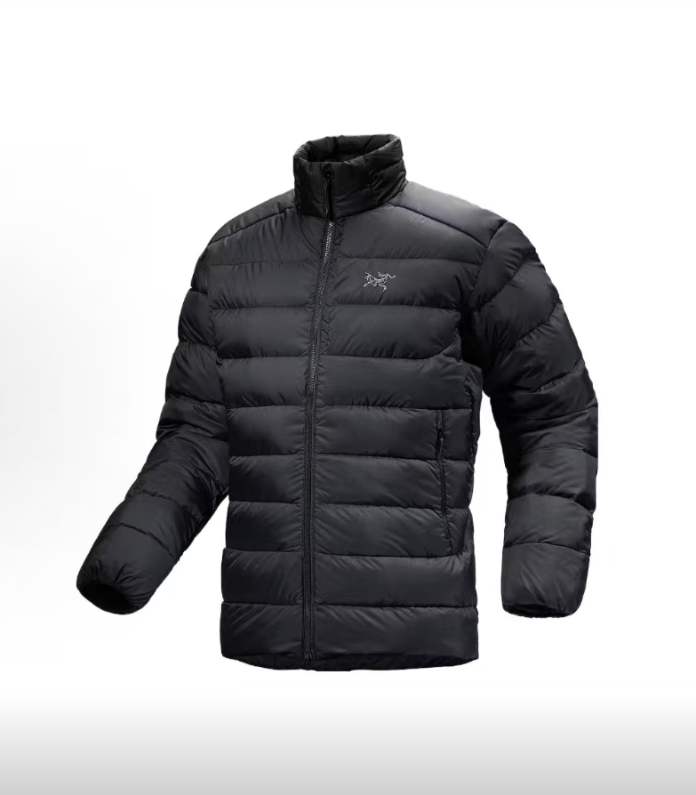 THORIUM 750蓬鹅绒Logo徽标印花拉链立领轻量保暖排骨轻薄羽绒服