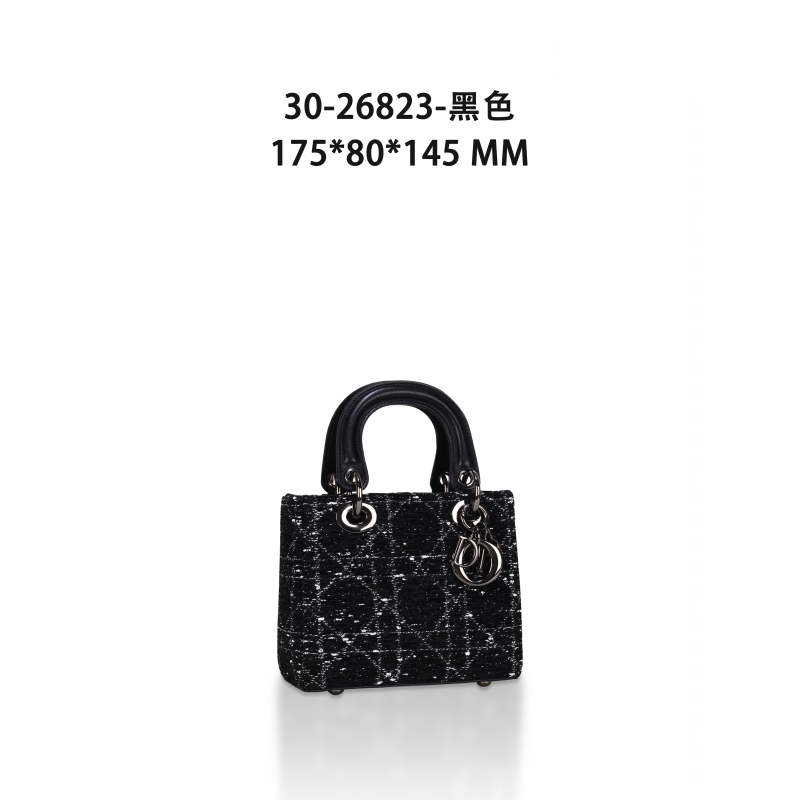 【LULU】GQ-26823-黑色AIN.CUN气质时尚百搭简约斜跨轻奢女包