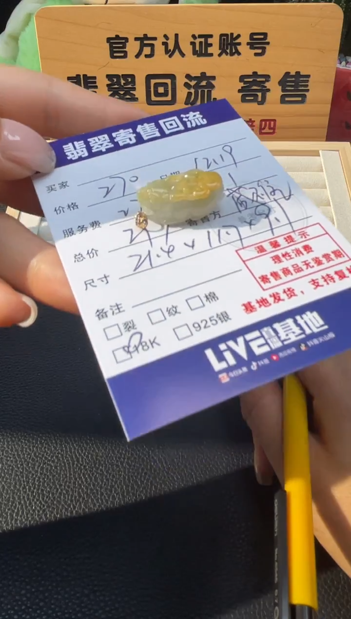 颈饰18K金镶嵌翡翠10152106