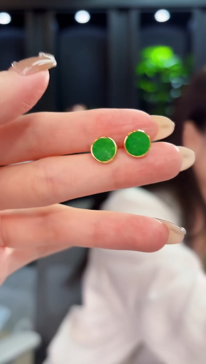 翡翠未镶嵌耳饰i缅料A货/多样性发货/一件