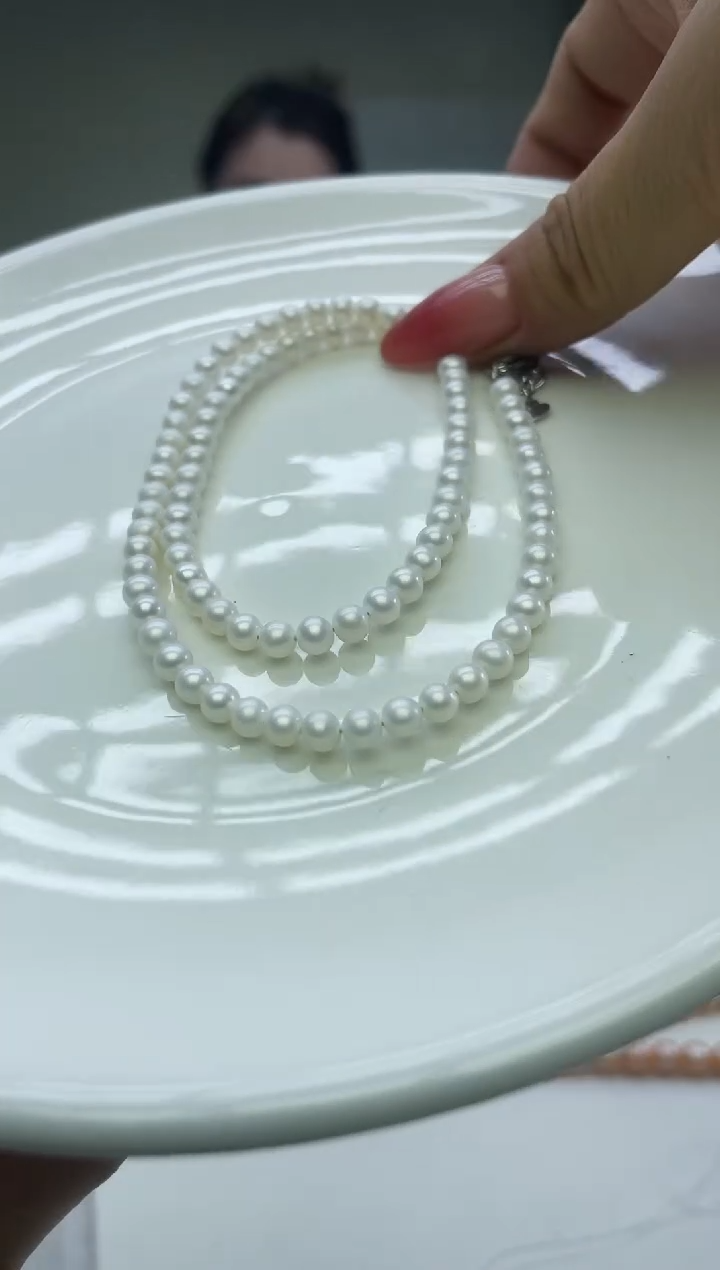 未镶嵌项链淡水珍珠白色系小米项链