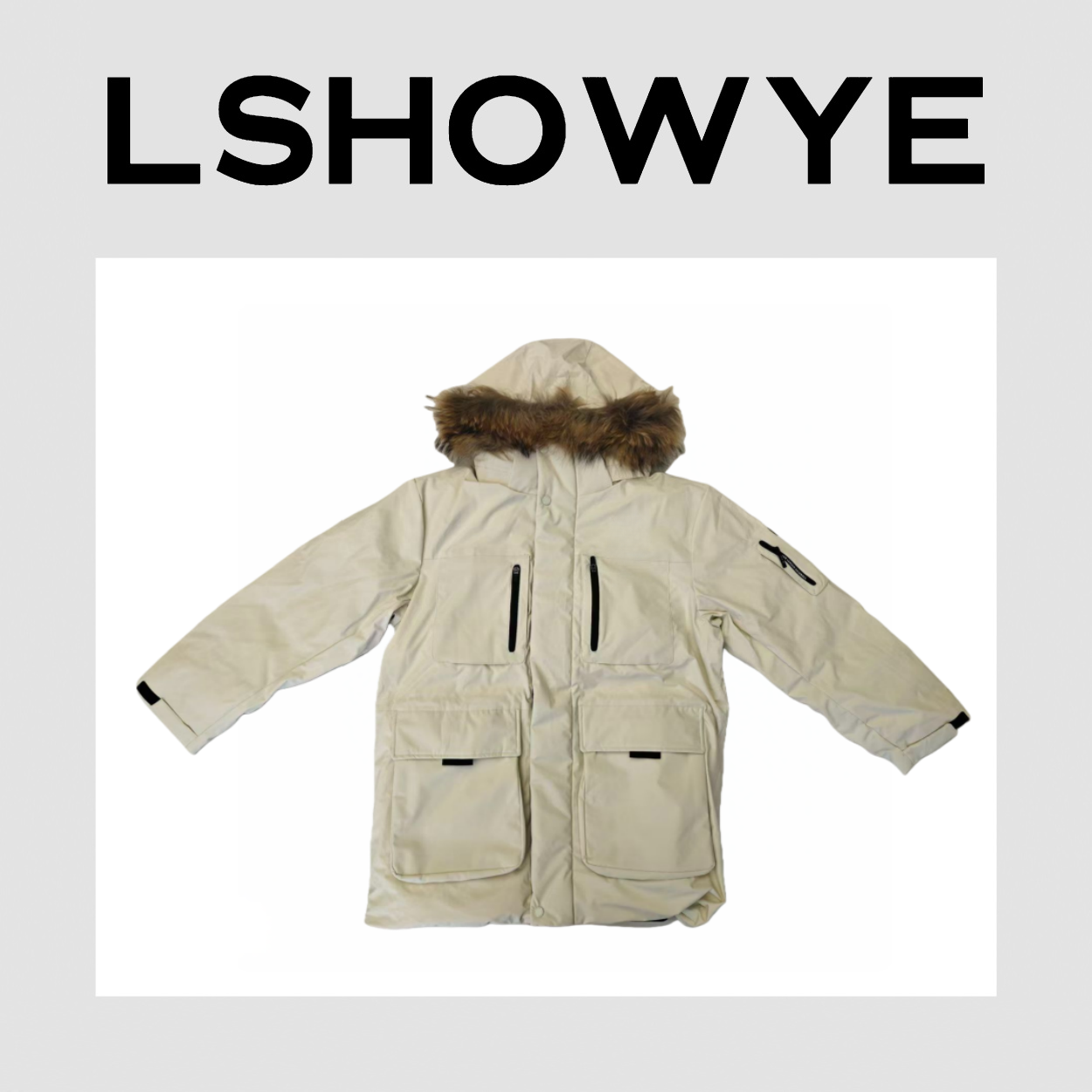 LSHOWYE｜貂毛连帽羽绒外套 A25012