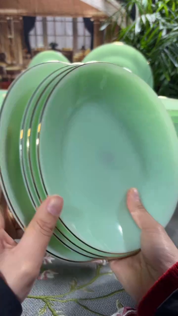 【闪购商品】...8英寸深盘4个  玉瓷【贝美】