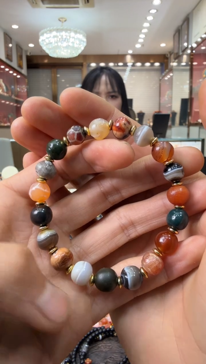 未镶嵌玛瑙/玉髓珠宝奇石多宝手串